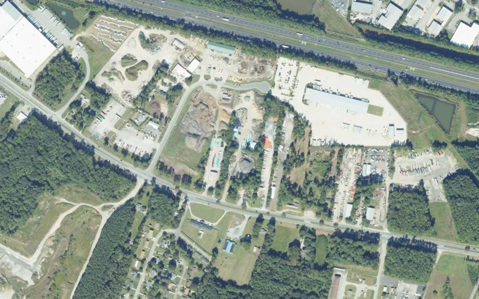 2023 aerial photograph near Camelot in Chesapeake, Virginia