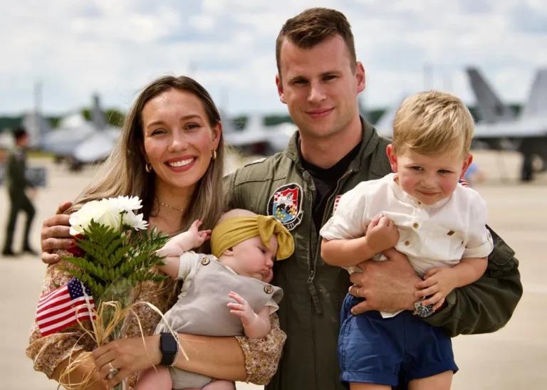 Navy family at NAS Oceana homecoming, Virginia Beach, September 2022